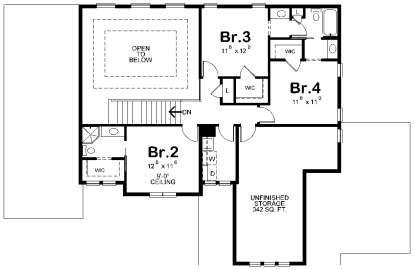 Upper for House Plan #402-01476