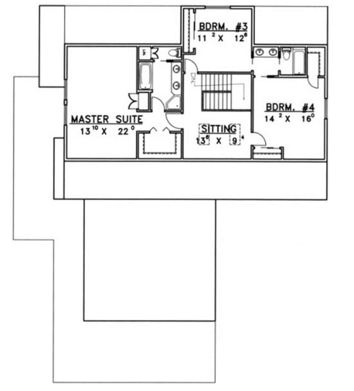 Second Floor for House Plan #039-00467