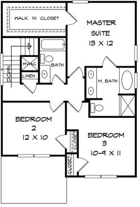 Upper for House Plan #6082-00126