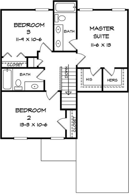 Upper for House Plan #6082-00128