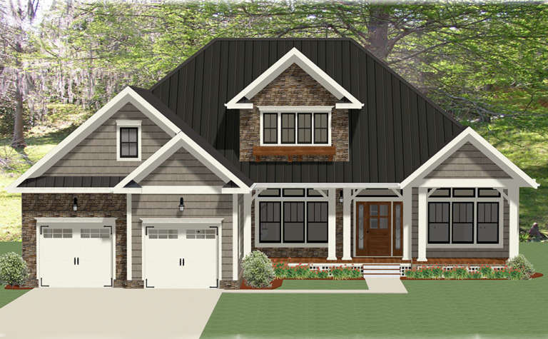 Craftsman House Plan #6849-00035 Elevation Photo