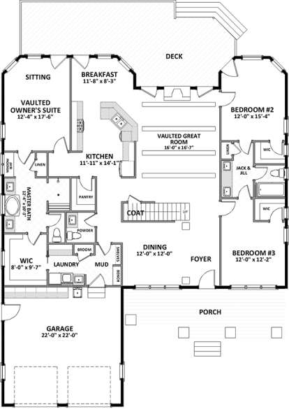 Main Floor for House Plan #6849-00036