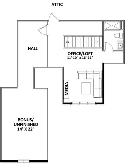 Second Floor for House Plan #6849-00036