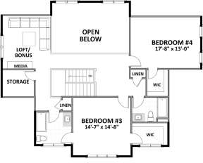 Second Floor for House Plan #6849-00037