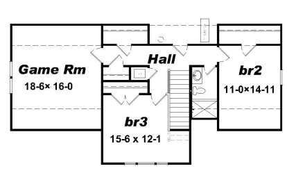 Upper for House Plan #3367-00068