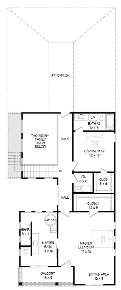 Upper for House Plan #940-00050