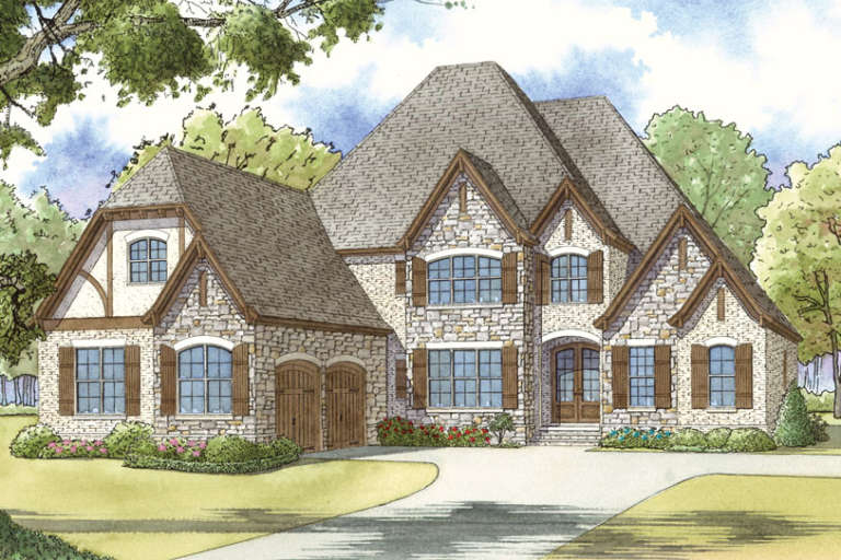 French Country House Plan #8318-00046 Elevation Photo