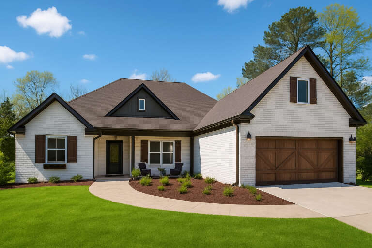 House Plan House Plan #18601 Angled Front Elevation