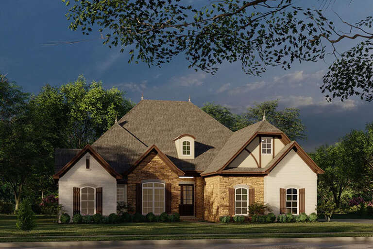 House Plan House Plan #18602 Angled Front Elevation