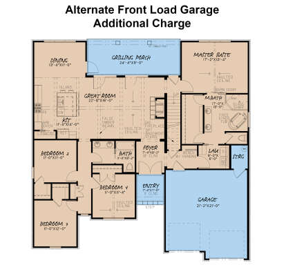 Alternate Main Floor Layout for House Plan #8318-00048