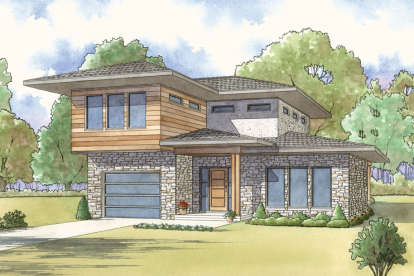 Modern House Plan #8318-00052 Elevation Photo