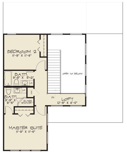 Upper for House Plan #8318-00052
