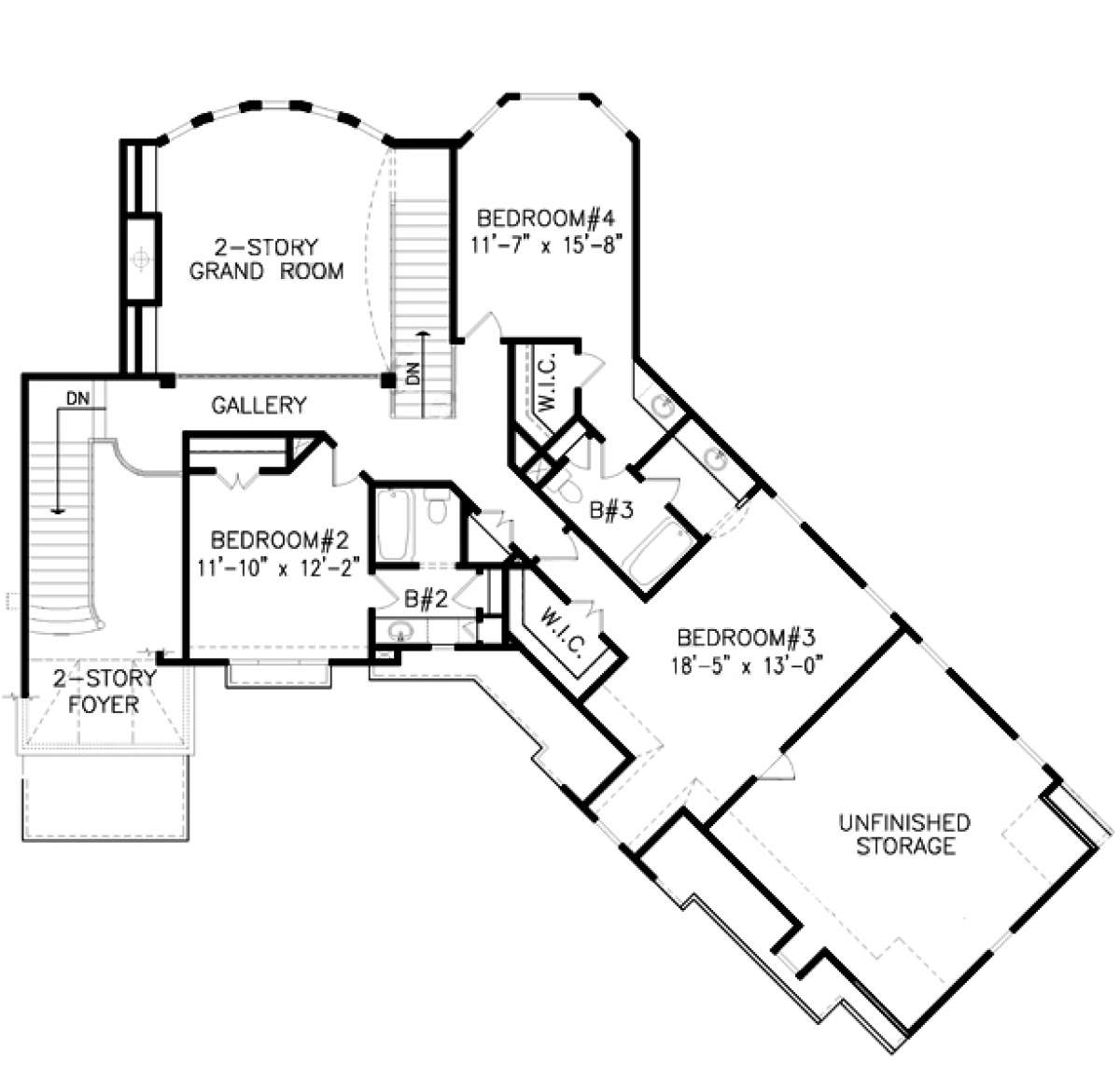 Upper for House Plan #699-00053