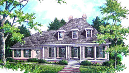 Traditional House Plan #048-00129 Elevation Photo