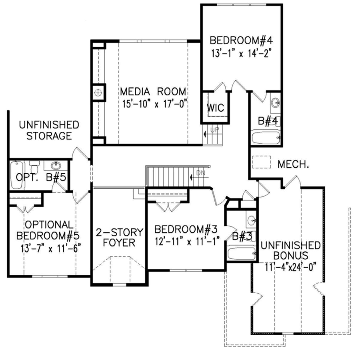 Upper for House Plan #699-00054