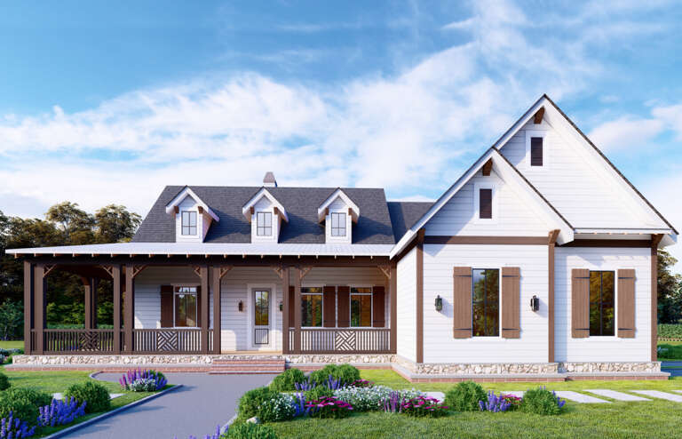 Ranch House Plan #699-00055 Elevation Photo