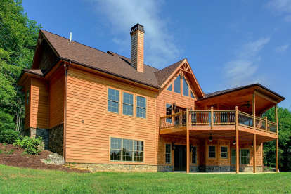 Mountain Rustic House Plan #699-00058 Elevation Photo