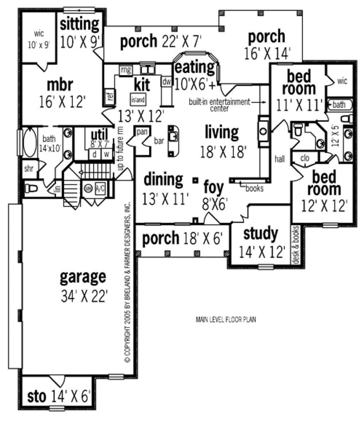 Floorplan 1 for House Plan #048-00130