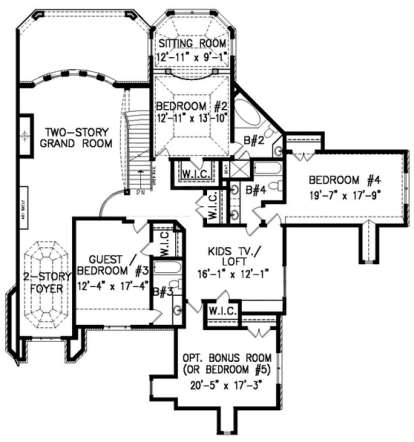 Second Floor for House Plan #699-00063