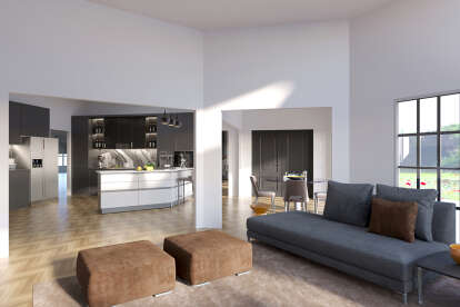 Arredare Open Space Moderno 35 Mq 30 Mq Cucina E Living Open Space