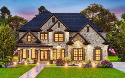 European House Plan #699-00066 Elevation Photo