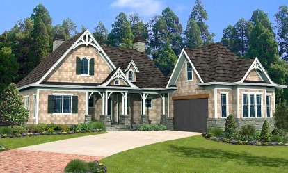 Cottage House Plan #699-00067 Elevation Photo