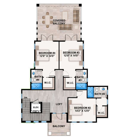 Second Floor for House Plan #207-00048