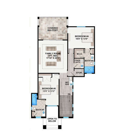 Upper for House Plan #207-00049