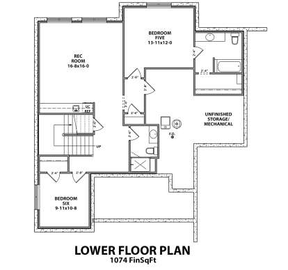 Basement for House Plan #5631-00082