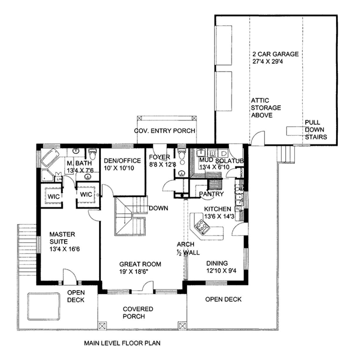 Floorplan 1 for House Plan #039-00704