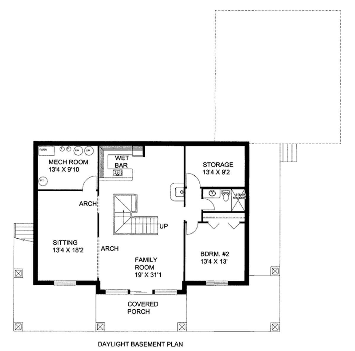Basement for House Plan #039-00704