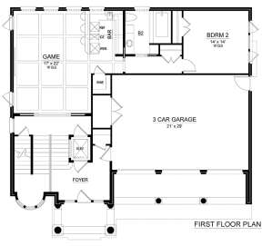 Floorplan 1 for House Plan #5445-00276