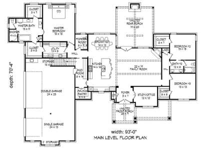 Floorplan 1 for House Plan #940-00062