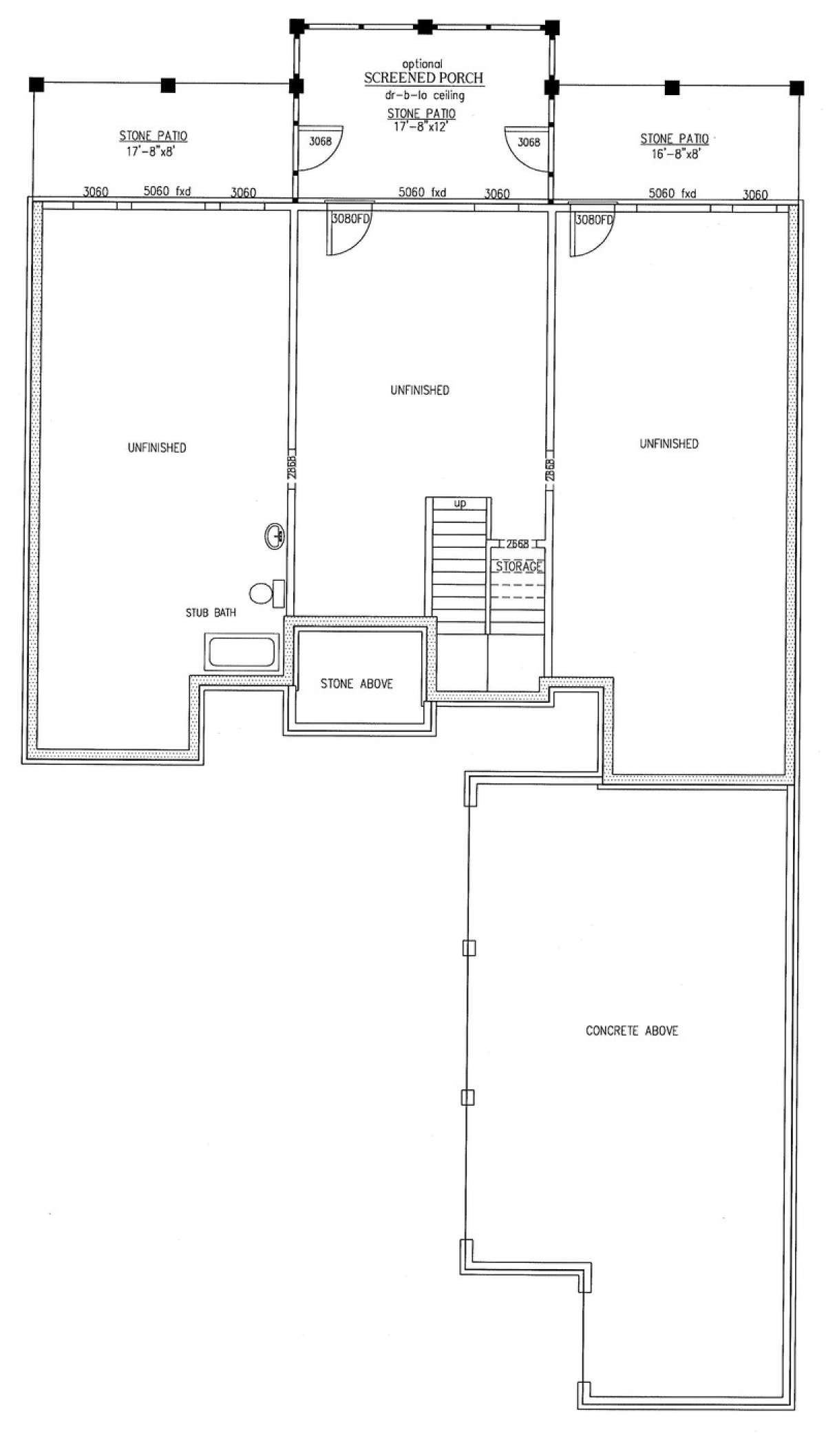 Basement for House Plan #286-00068