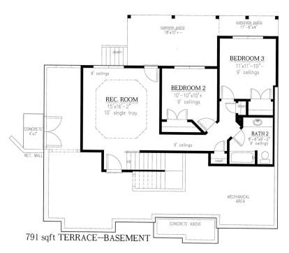 Basement for House Plan #286-00070