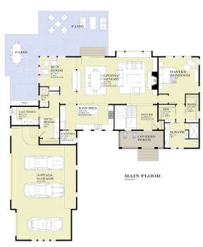 Floorplan 1 for House Plan #1637-00127