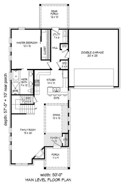 Floorplan 1 for House Plan #940-00064