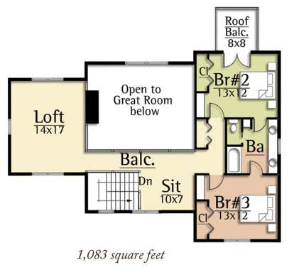 Second Floor for House Plan #8504-00116