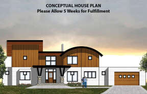 Modern  House Plan #8504-00117 Elevation Photo