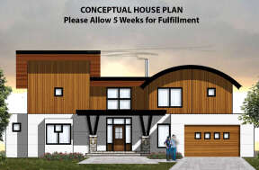 Modern  House Plan #8504-00118 Elevation Photo