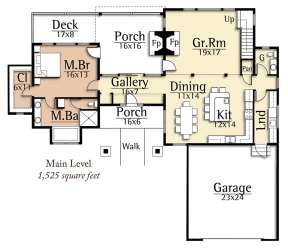 Floorplan 1 for House Plan #8504-00118