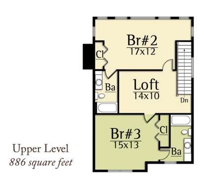 Floorplan 2 for House Plan #8504-00119