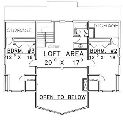 Third Floor for House Plan #039-00470