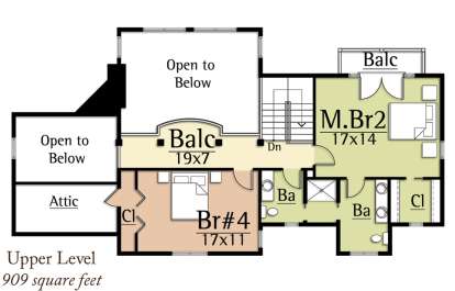 Second Floor for House Plan #8504-00120