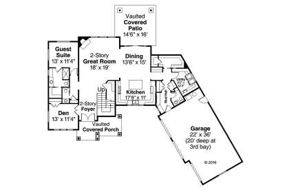 Floorplan 1 for House Plan #035-00770