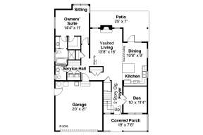 Floorplan 1 for House Plan #035-00772