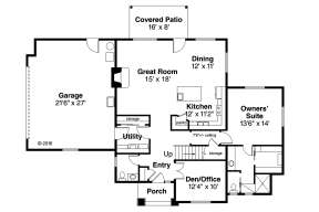 Floorplan 1 for House Plan #035-00773
