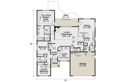 Main Floor for House Plan #035-00774