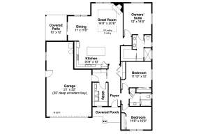 Floorplan 1 for House Plan #035-00775