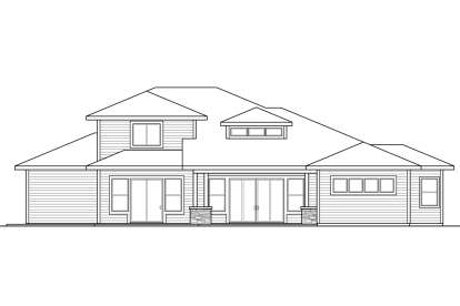 Prairie House Plan #035-00776 Elevation Photo